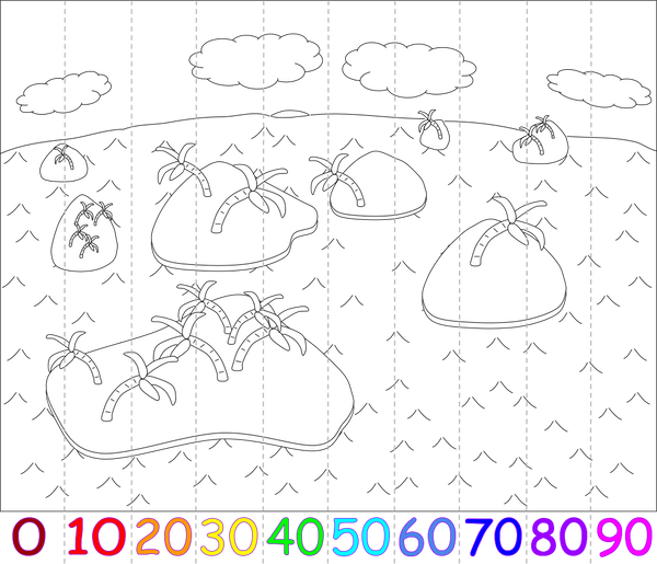 Skip Counting Puzzles: Tens