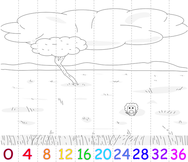 Skip Counting Puzzles: Fours