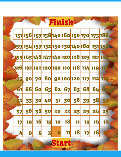 Thanksgiving Skip Counting Fun Pack