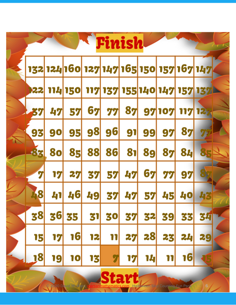 Thanksgiving Skip Counting Fun Pack