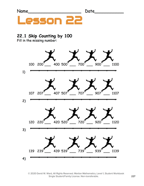 Level 1 Student Workbook, Lessons 16-22
