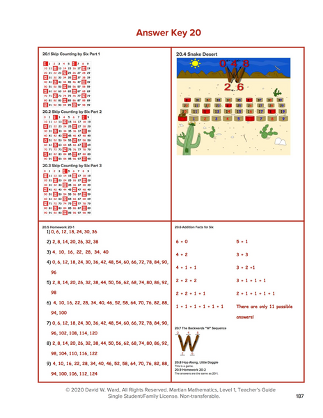 Level 1 Teacher's Guide, Lessons 16-22
