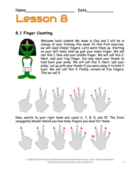 Level 1 Student Workbook, Lessons 8-15