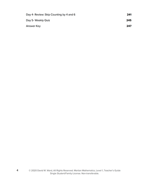 Level 1 Teacher's Guide, Lessons 16-22