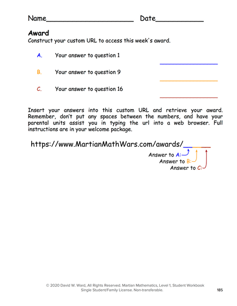 Level 1 Student Workbook, Lessons 1-7