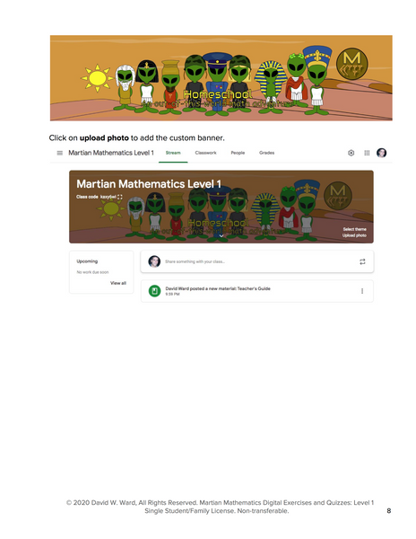 Level 1 Digital Exercises and Quizzes, Lessons 1-7