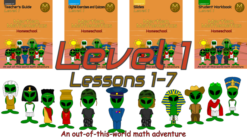 Martian Mathematics Level 1, Lessons 1-7