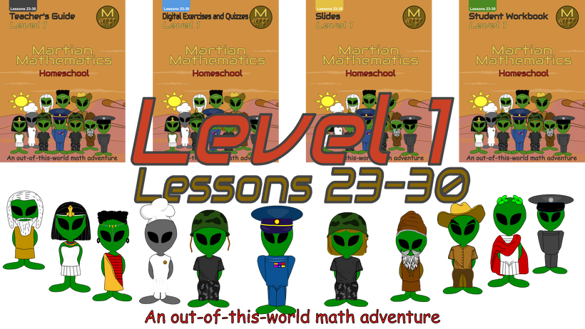 Martian Mathematics Level 1, Lessons 23-30