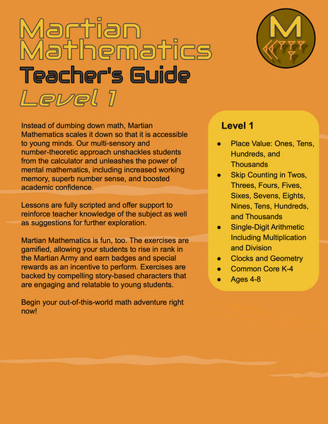 Level 1 Teacher's Guide, Lessons 1-7