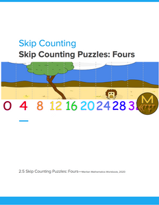 Skip Counting Puzzles: Fours