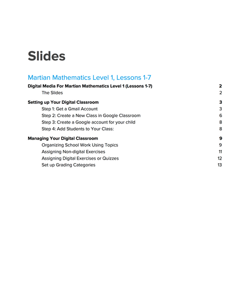 Level 1 Slides, Lessons 1-7