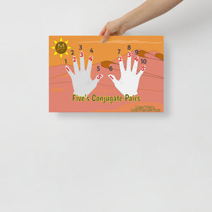 Five's Conjugate Pairs Classroom Poster